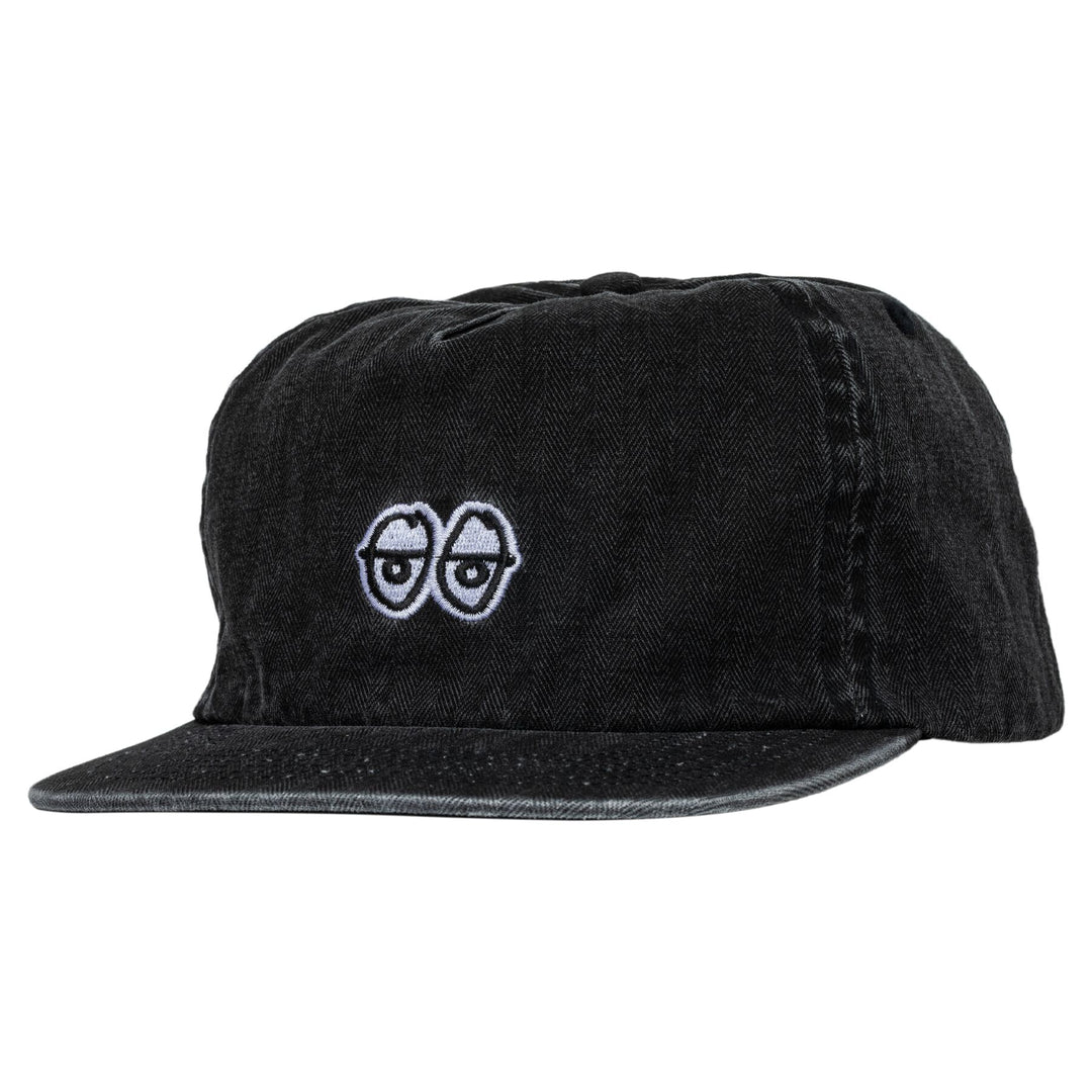 Krooked Adjustable Eyes Snapback - Washed Black