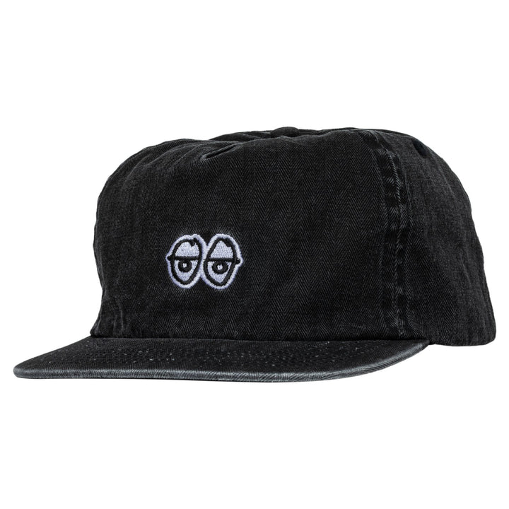Krooked Adjustable Eyes Snapback - Washed Black