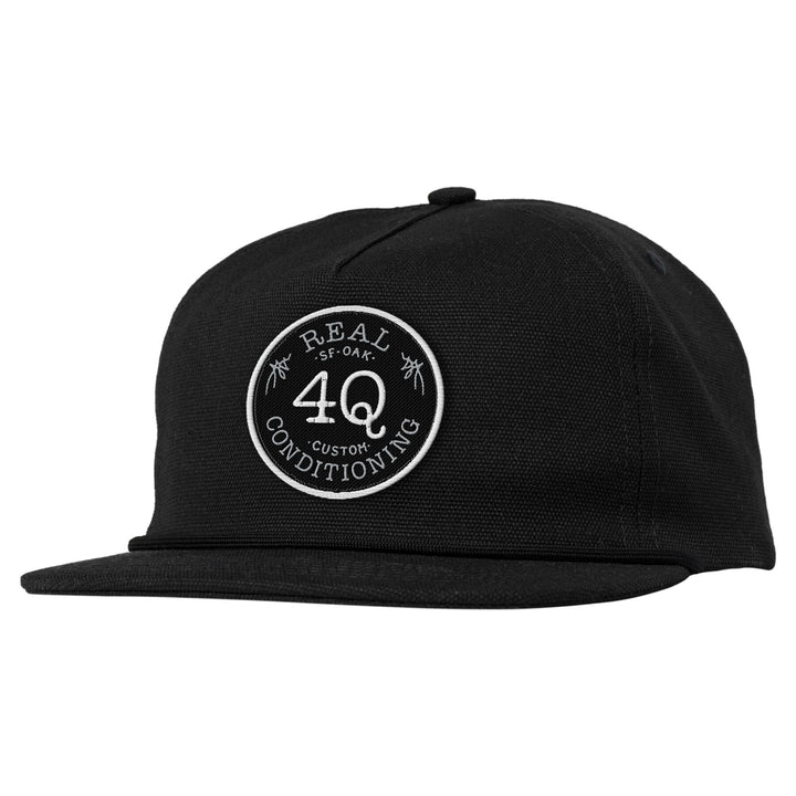 Real x 4Q Snapback Hat - Black