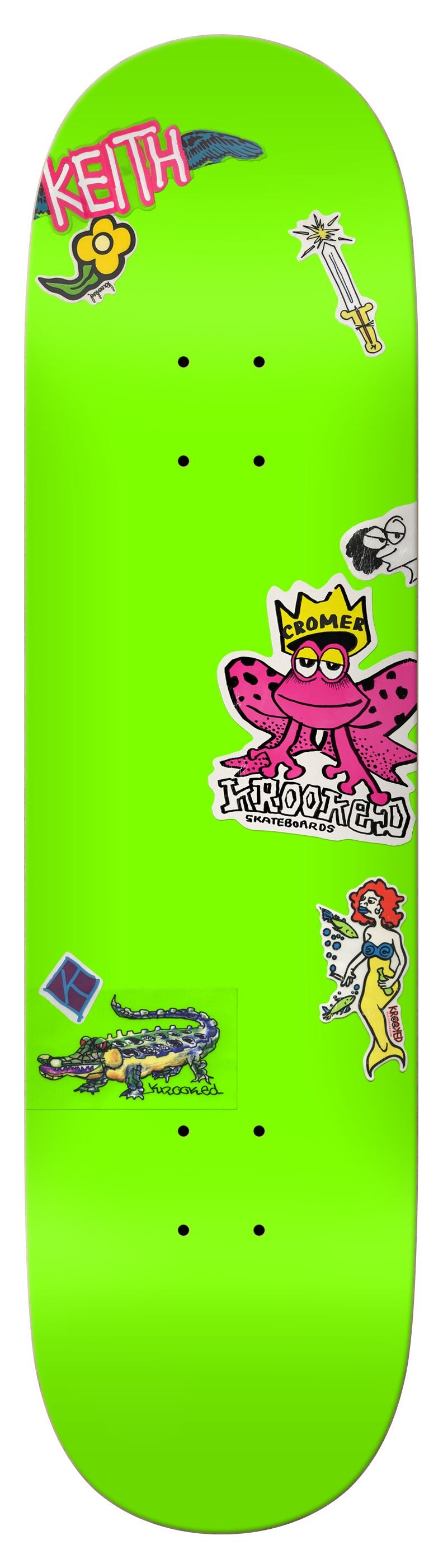 Krooked Cromer Neon Sticker Deck - 8.25