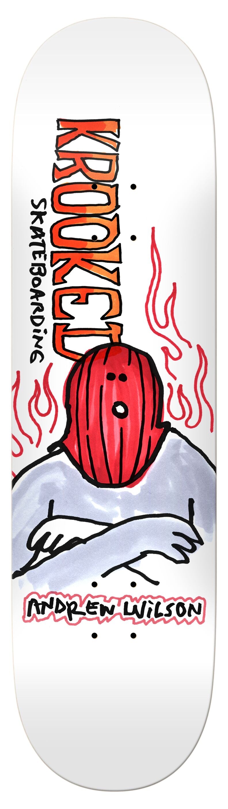 Krooked Wilson Fire Mask Deck - 8.75