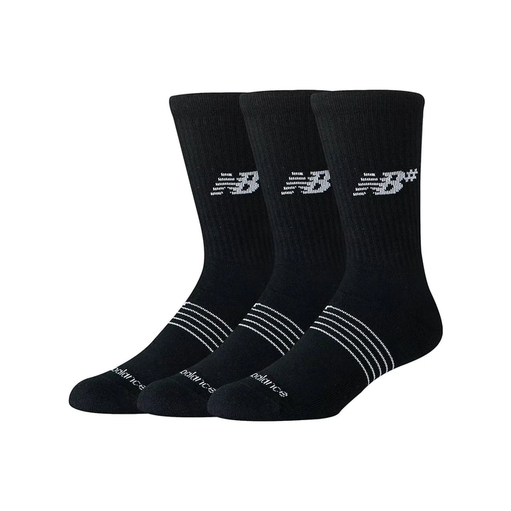 New Balance Active Numeric 3-Pack Socks - Black