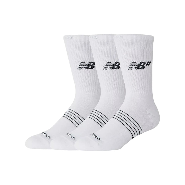 New Balance Active Numeric 3-Pack Socks - White