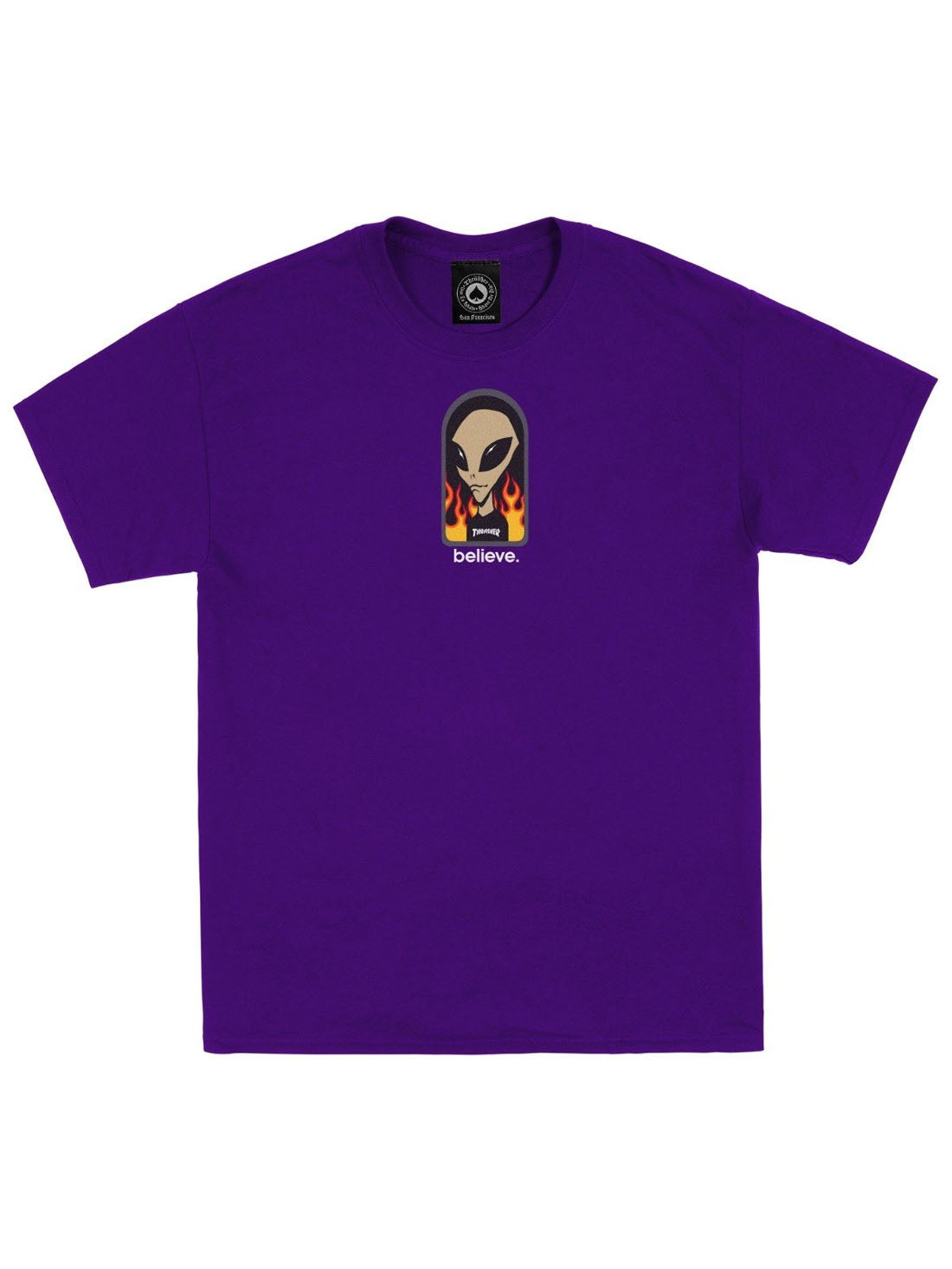 【THRASHER】 THRASHER X AWS - BELIEVE T-SHIRT [BLACK] Thrasher AWS Believe T-Shirt Alien Workshop Black