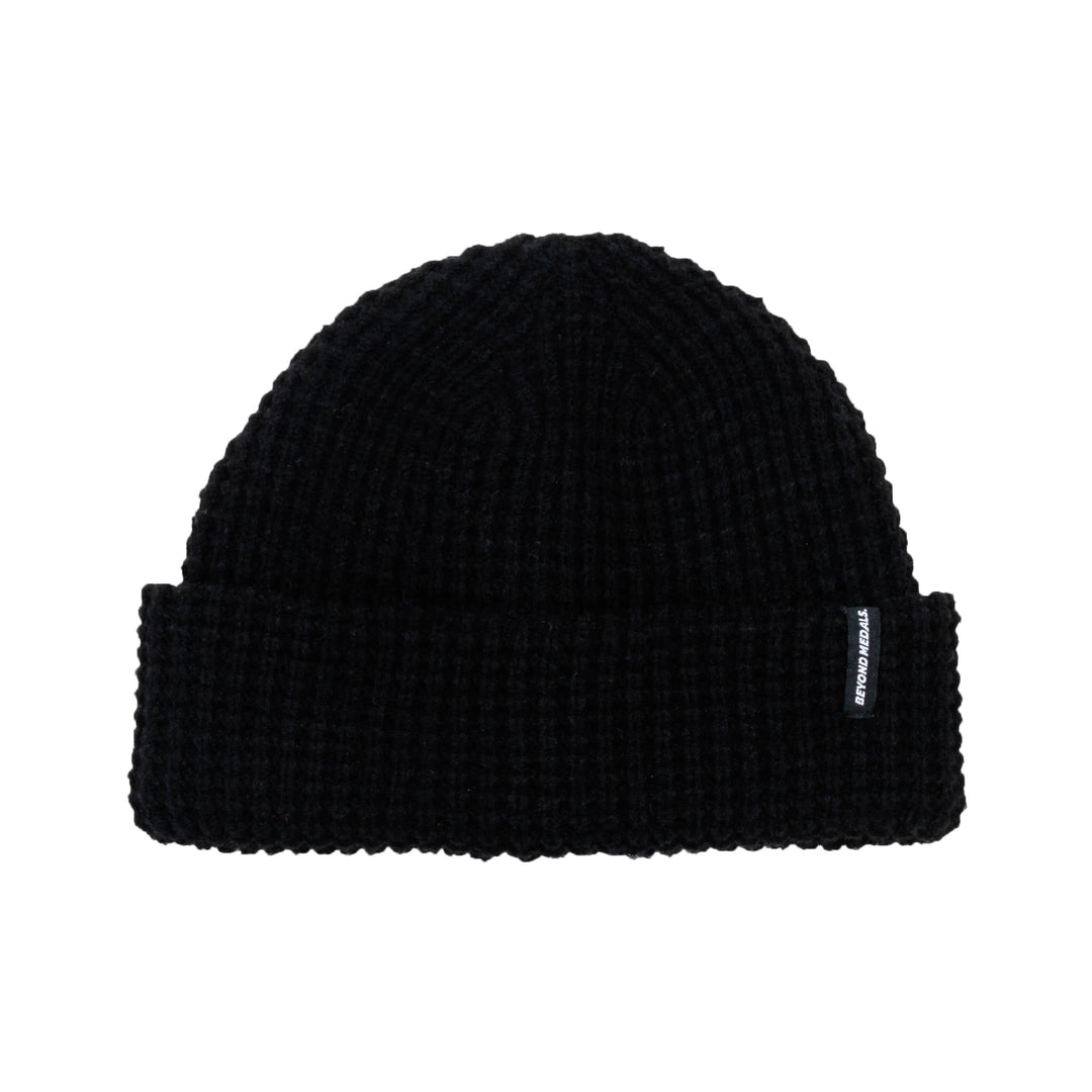 Beyond Medals Waffle Beanie - Black