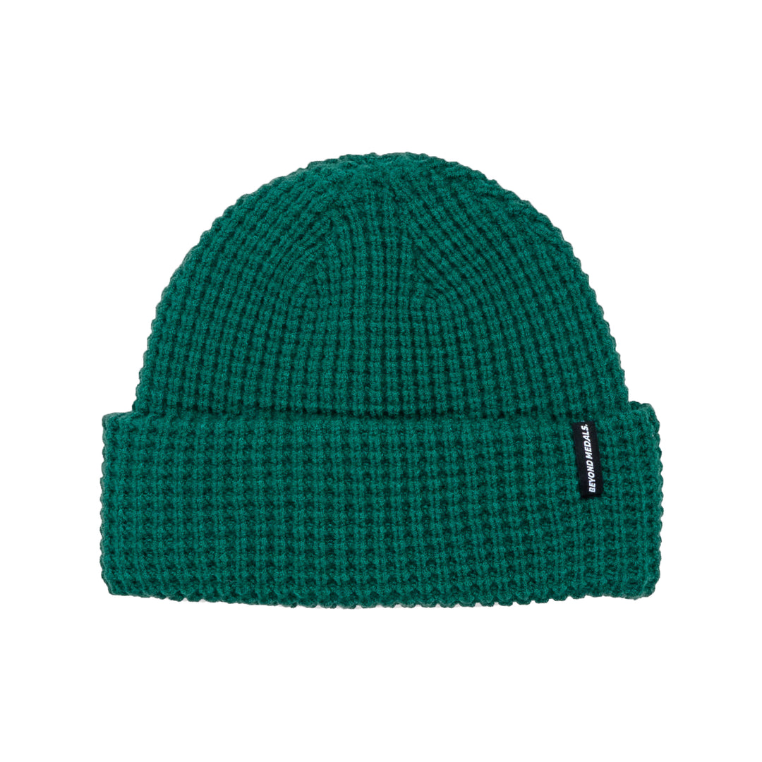 Beyond Medals Waffle Beanie - Green