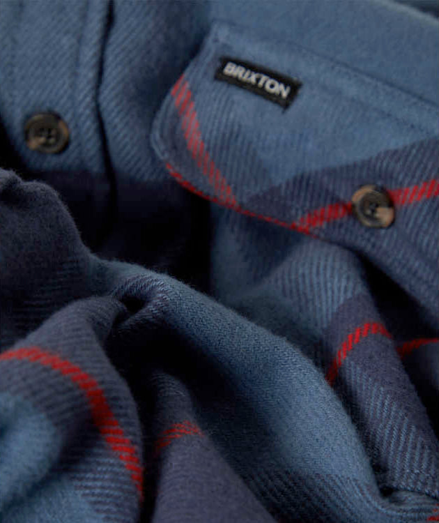 Brixton Bowery Flannel - Bering Sea / Mood Indigo / Adrenaline Rush