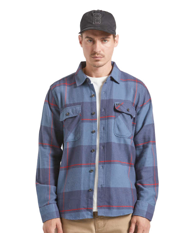 Brixton Bowery Flannel - Bering Sea / Mood Indigo / Adrenaline Rush