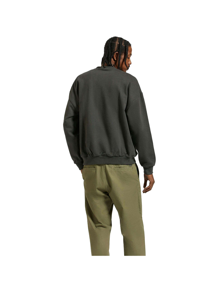 Brixton Embroidered Heavy Weight Crew - Washed Black