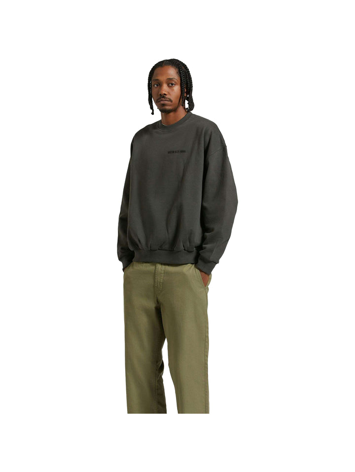 Brixton Embroidered Heavy Weight Crew - Washed Black