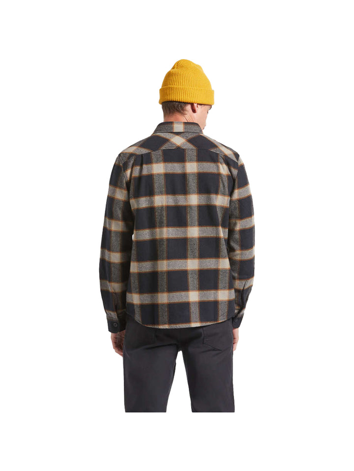Brixton Bowery Heavy Weight L/S Flannel - Black / Cream