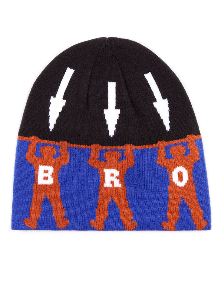 Bronze Arrow Skully Beanie - Blue