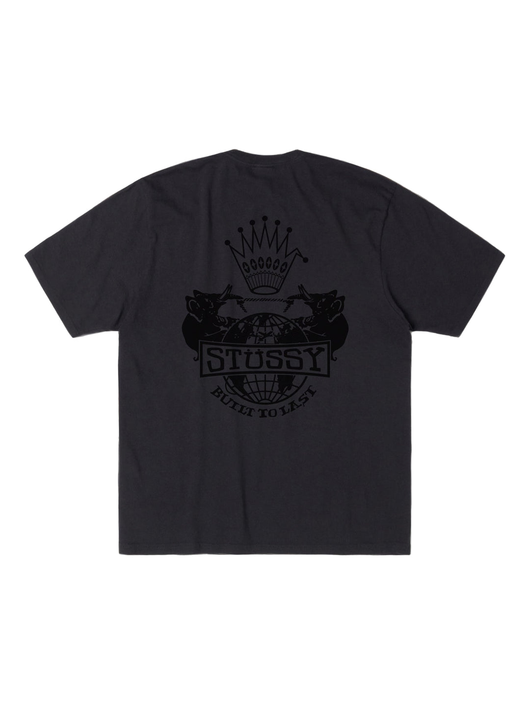Stussy Built To Last Pigment Dyed Tee - Faded Black