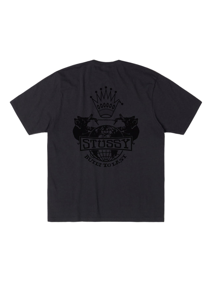 Stussy Built To Last Pigment Dyed Tee - Faded Black