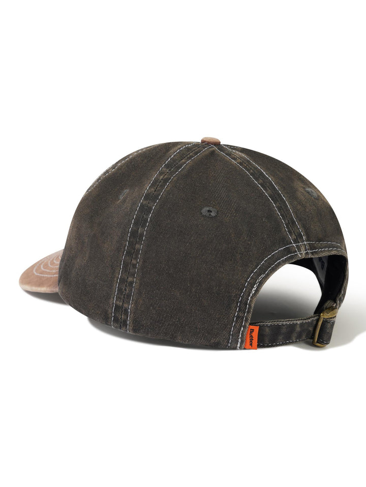 Butter Art 6 Panel Cap - Charcoal / Redwood