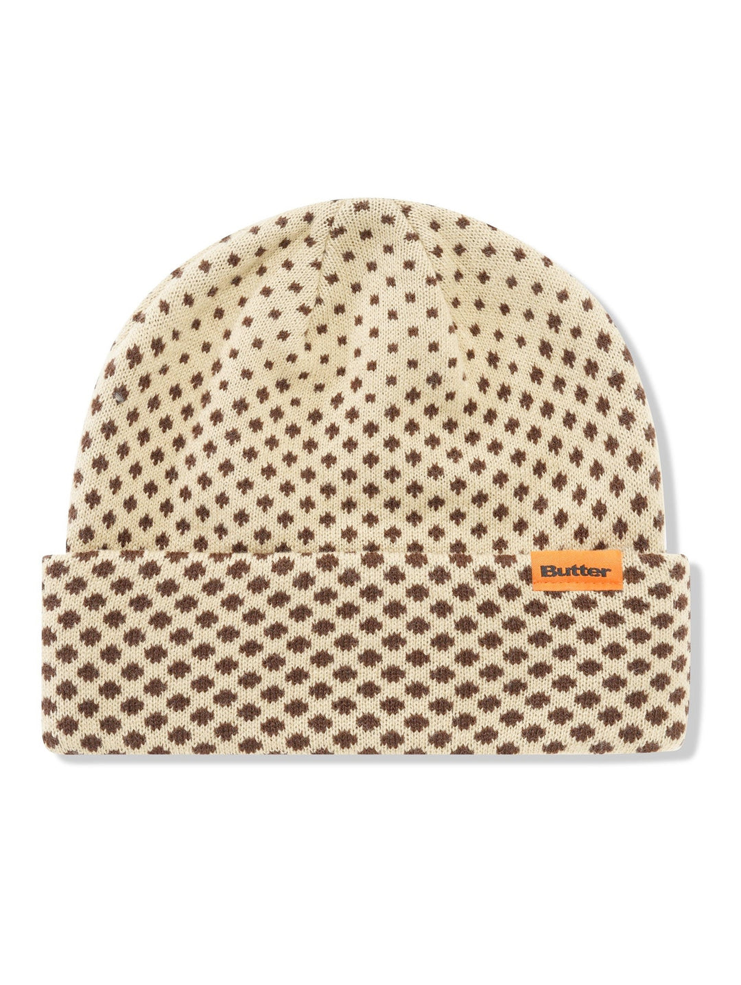 Butter Halftone Cuff Beanie - Brown