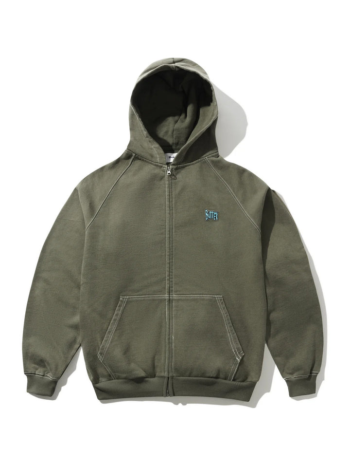 Butter Sketch Zip-Thru Hood - Army
