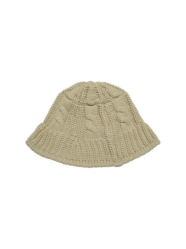 Stussy Cable Knit Bucket Hat - Oat