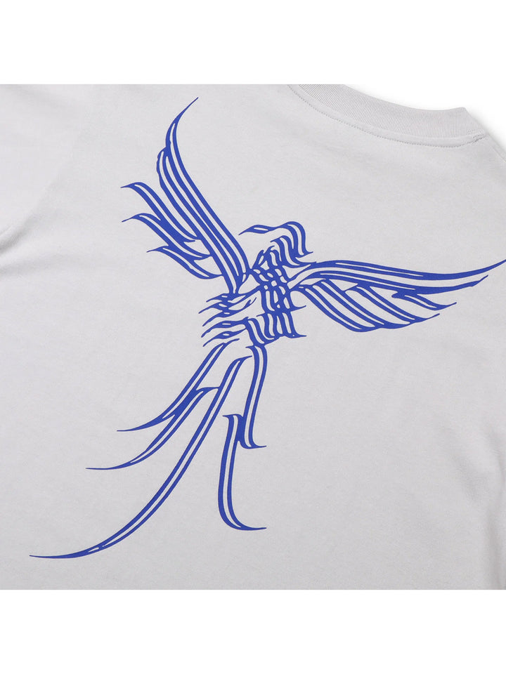 Passport Calligraphy Tee - Oyster Grey