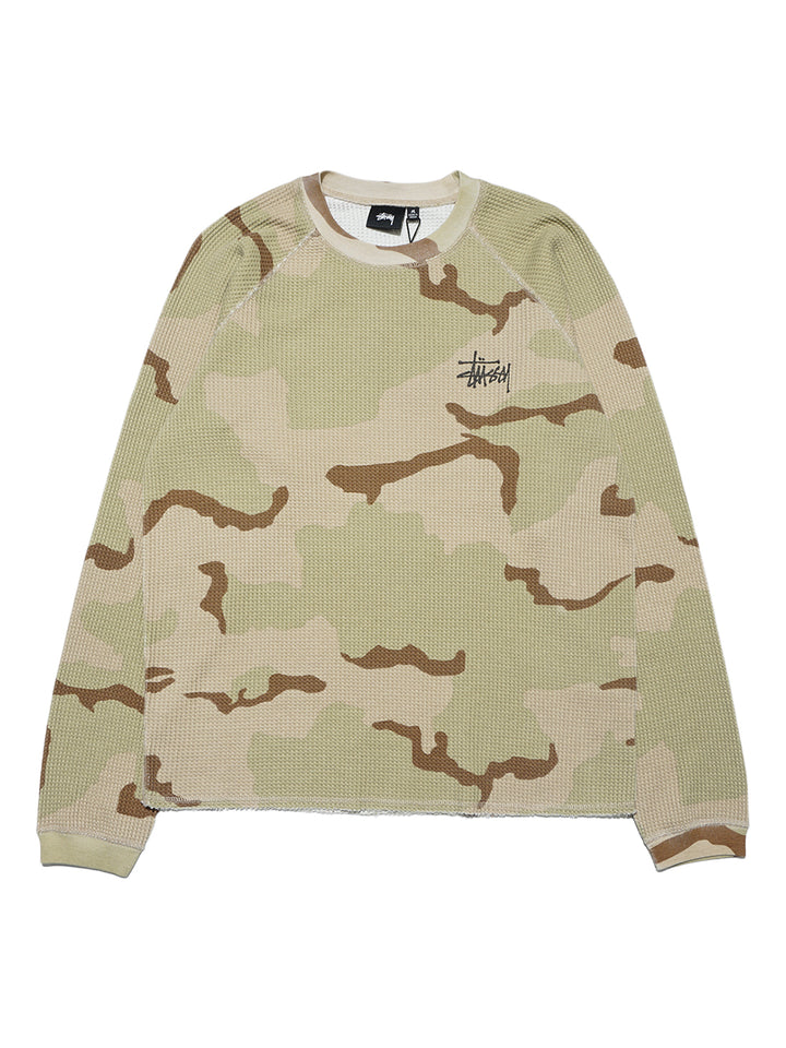 Stussy Raglan Thermal Basic Stock - Sand Camo