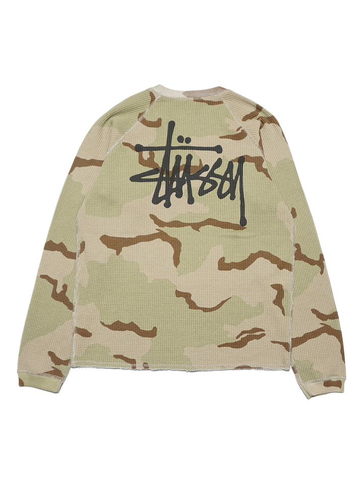 Stussy Raglan Thermal Basic Stock - Sand Camo