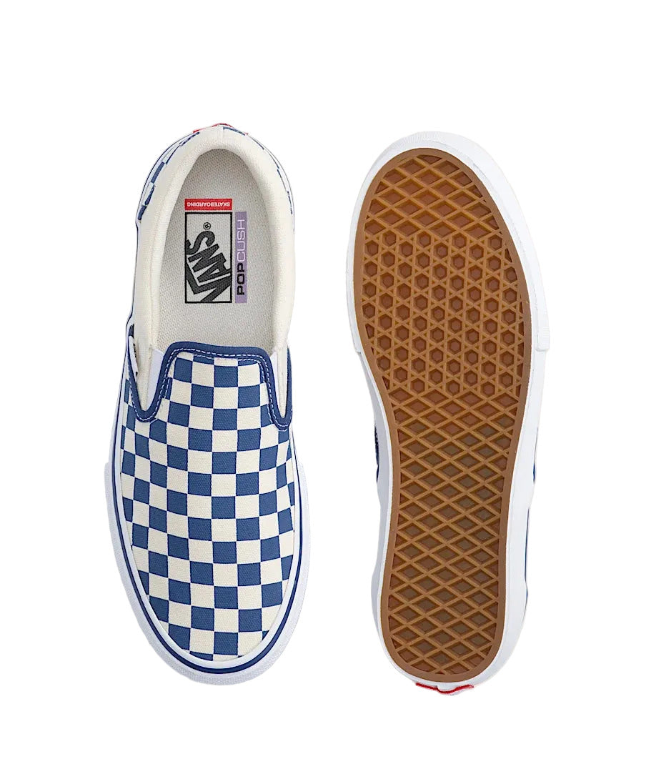 Vans Skate Slip-On - Blue Checkerboard