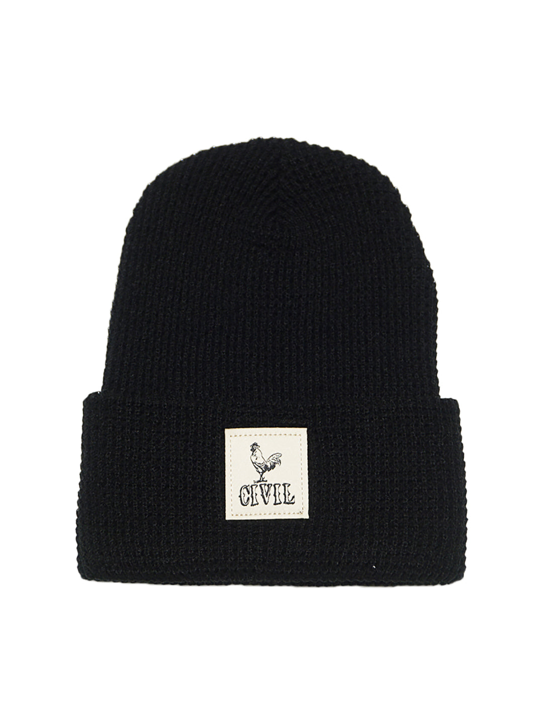 Civil RI Red Waffle Beanie - Black