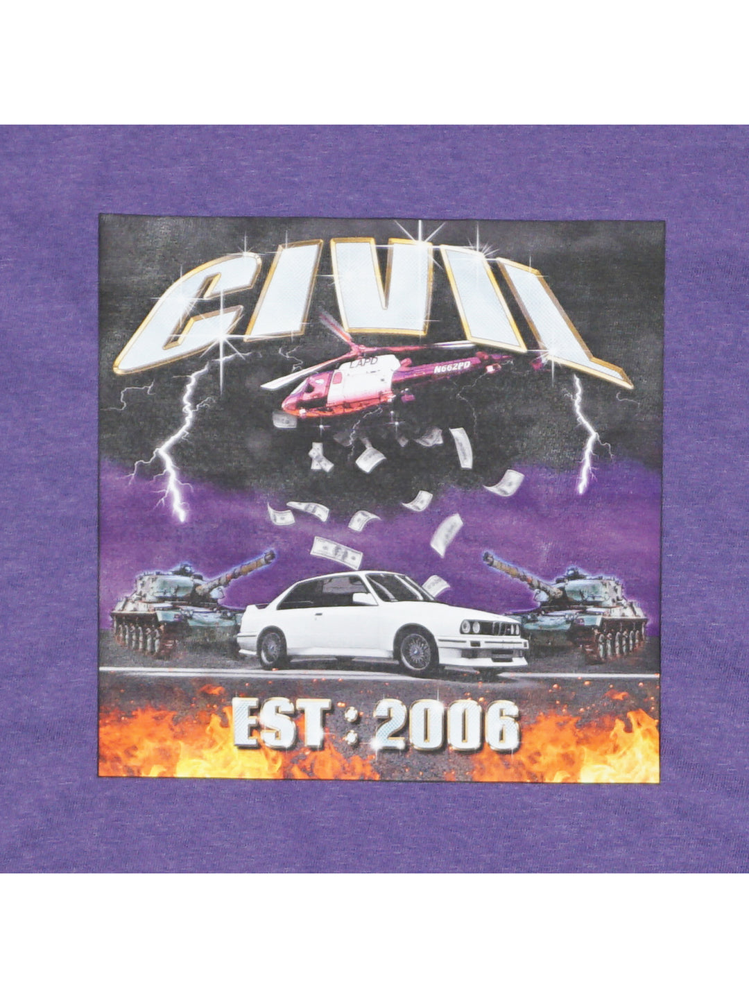 Civil Hot Boy Tee - Purple