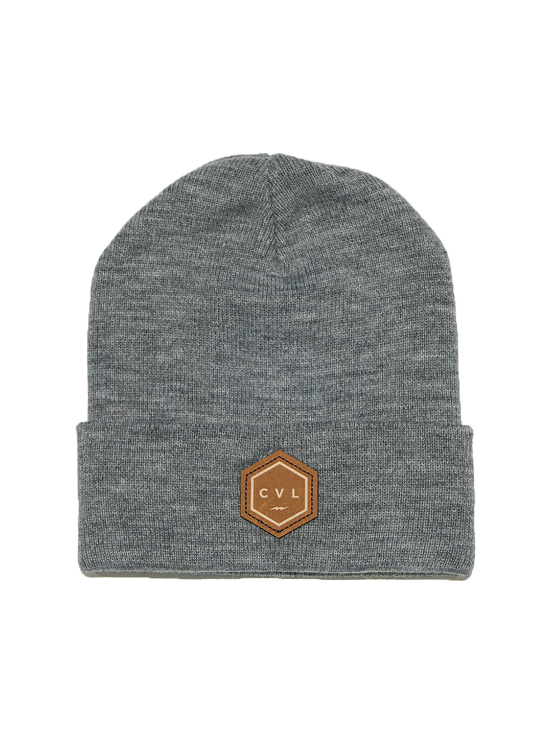 Civil Bolt Patch Ltr Cuff Beanie - Heather Grey