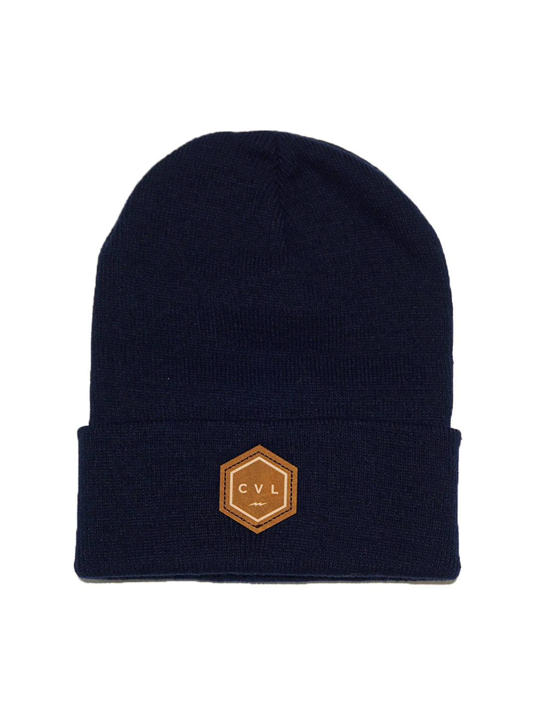 Civil Bolt Patch Ltr Cuff Beanie - Navy