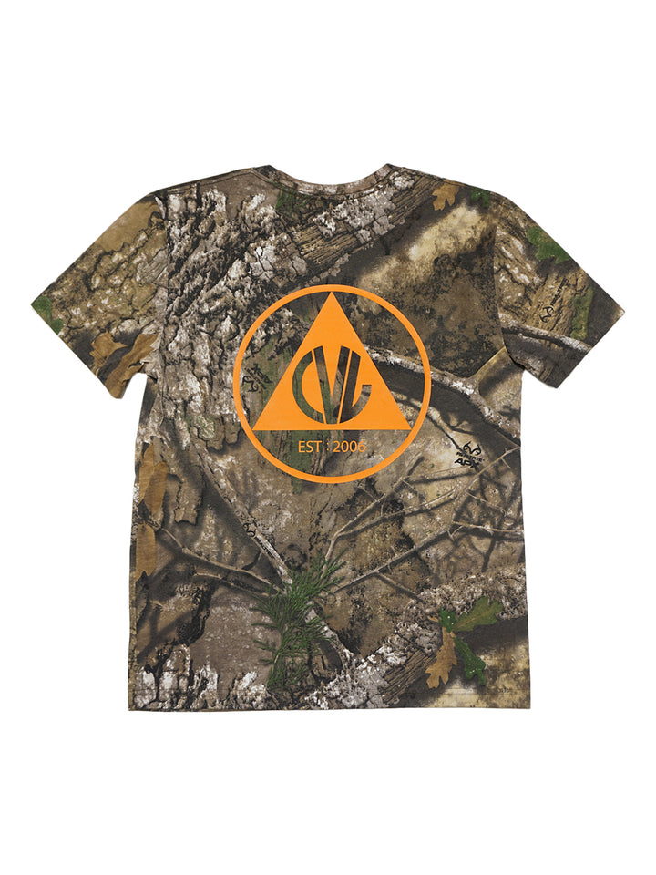 Civil Defense SS Tee - Realtree Camo / Orange