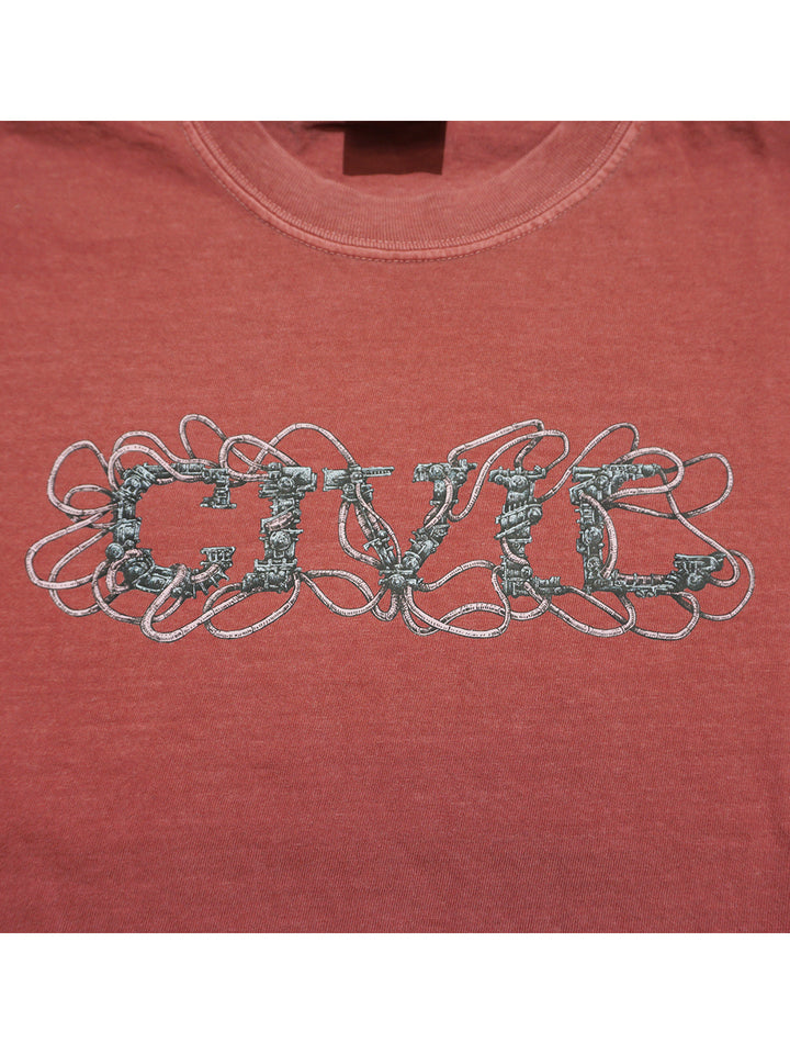 Civil Robot Letters Tee - Brick