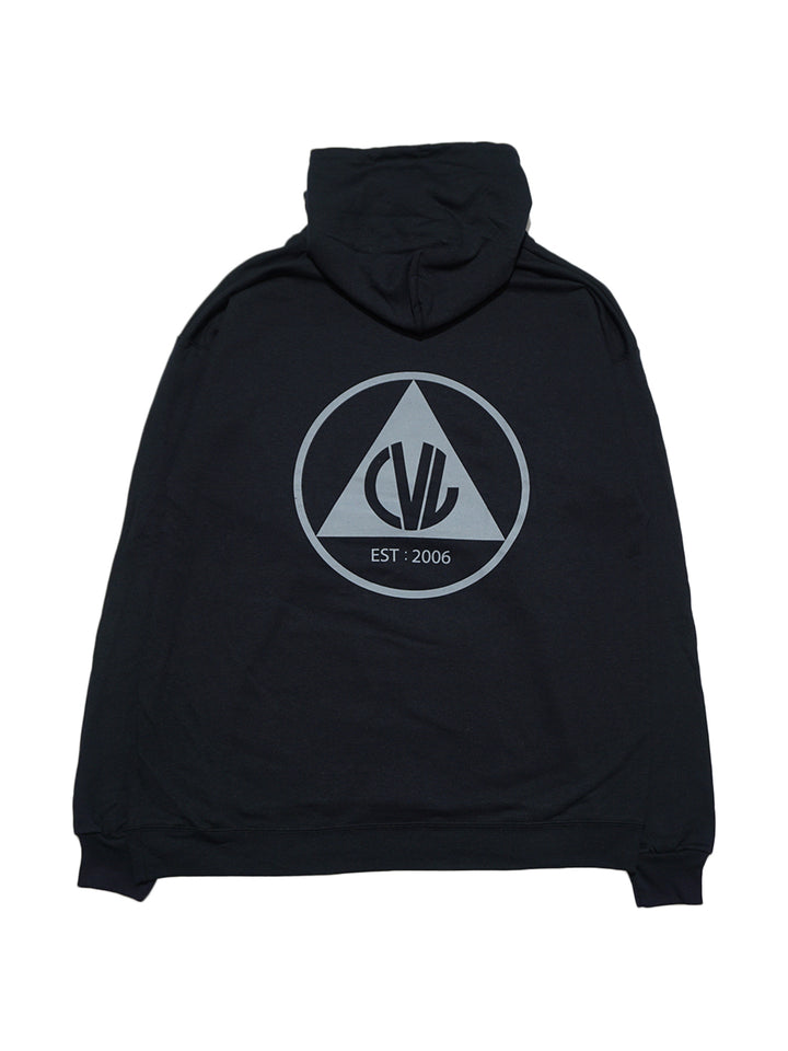 Civil Defense Pullover Hood - Black / Med Grey