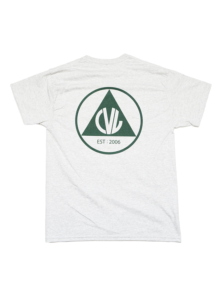 Civil Defense SS Tee - Ash / Dark Green