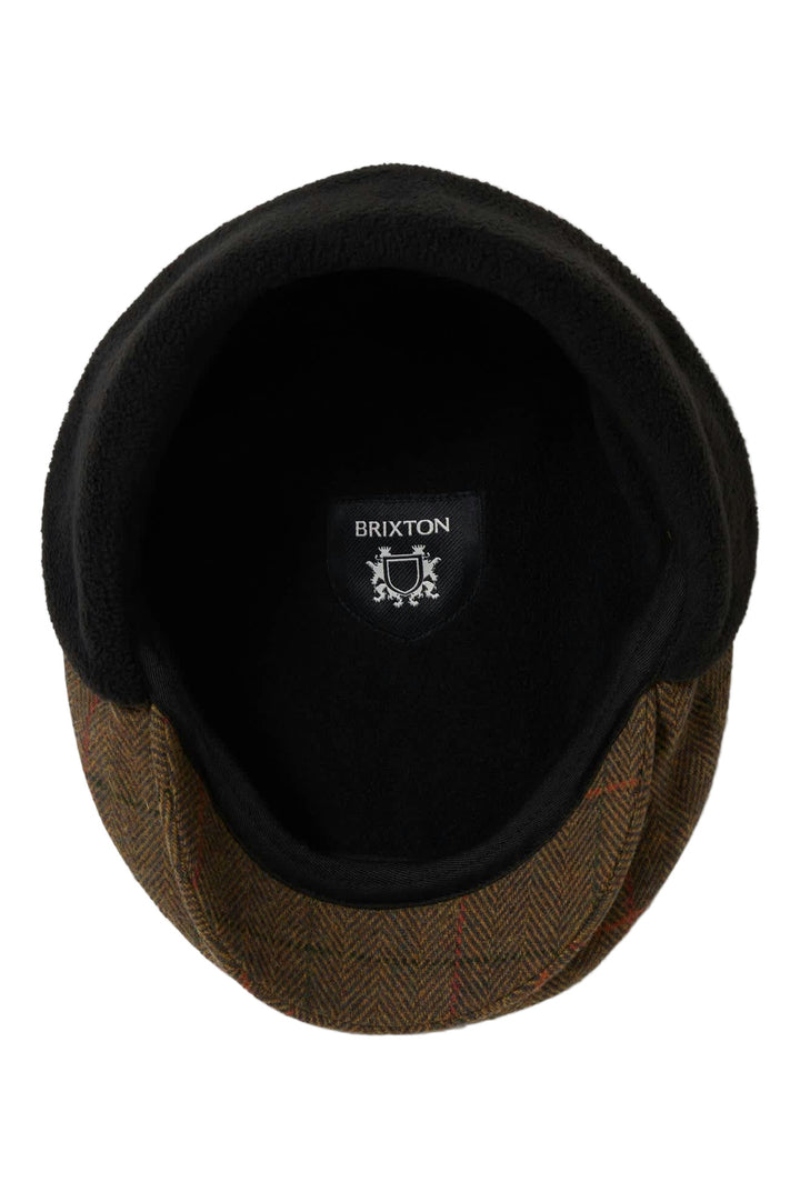 Brixton Hooligan Ear Flap Snap Hat - Bronze / Black / Red