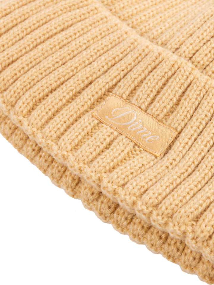 Dime Cursive Fold Beanie - Sand