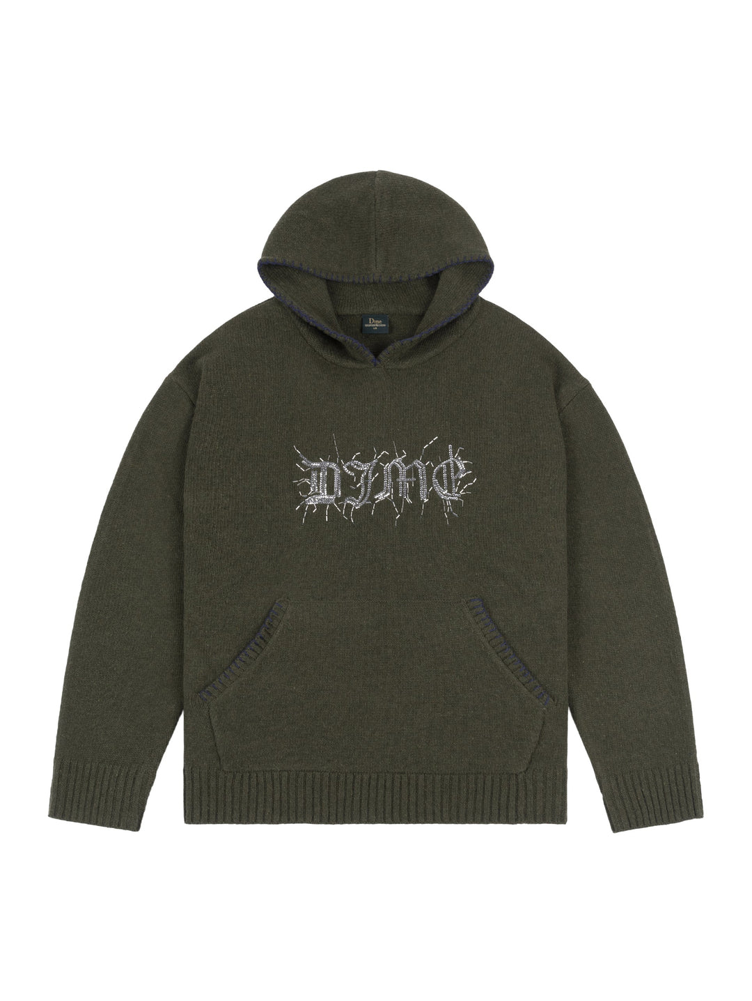 Dime Hardcore Wool Hoodie - Army Green
