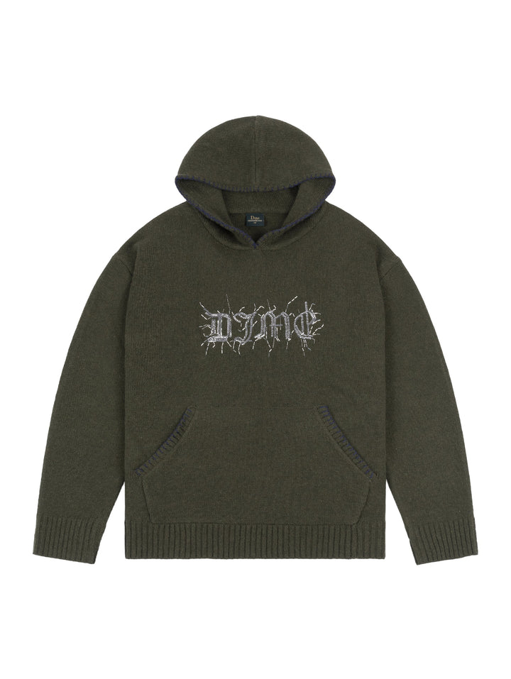 Dime Hardcore Wool Hoodie - Army Green
