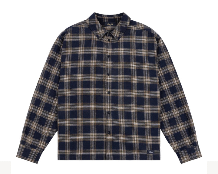 Dime Plaid Flannel Shirt - Navy