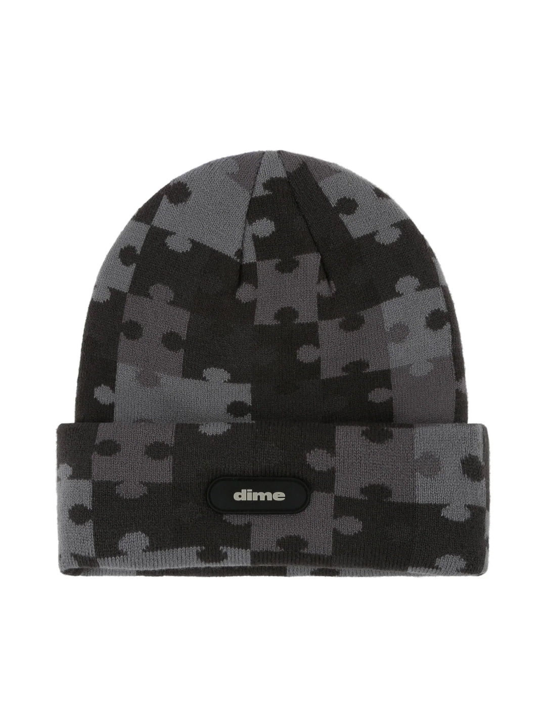 Dime Puzzle Fold Beanie - Charcoal