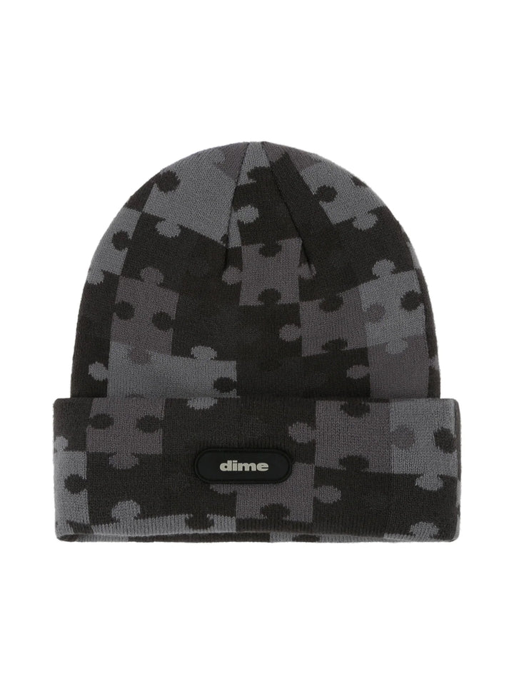 Dime Puzzle Fold Beanie - Charcoal