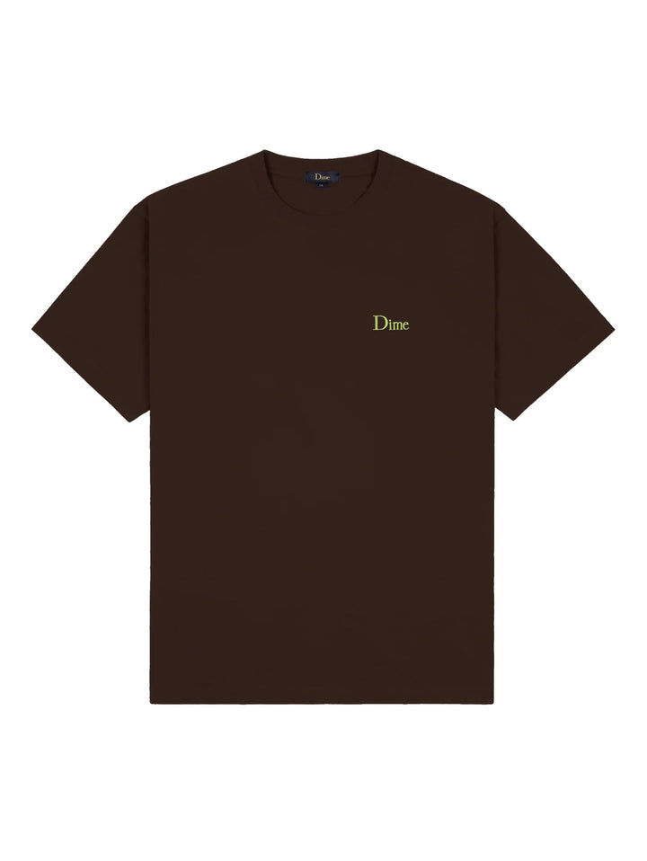 Dime Small Logo Tee - Deep Brown