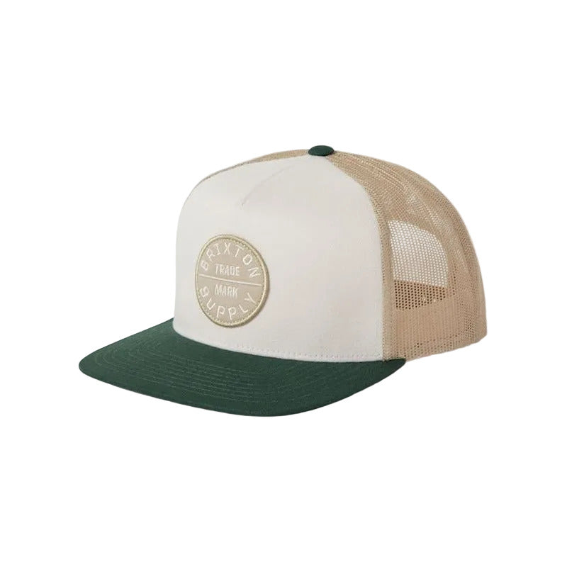 Brixton Oath MP Trucker - Off White / Primal Green