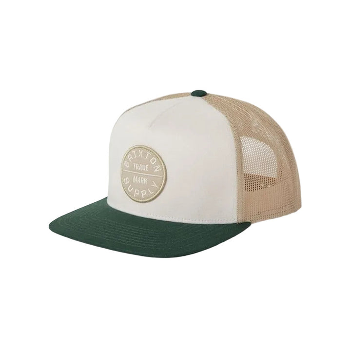 Brixton Oath MP Trucker - Off White / Primal Green