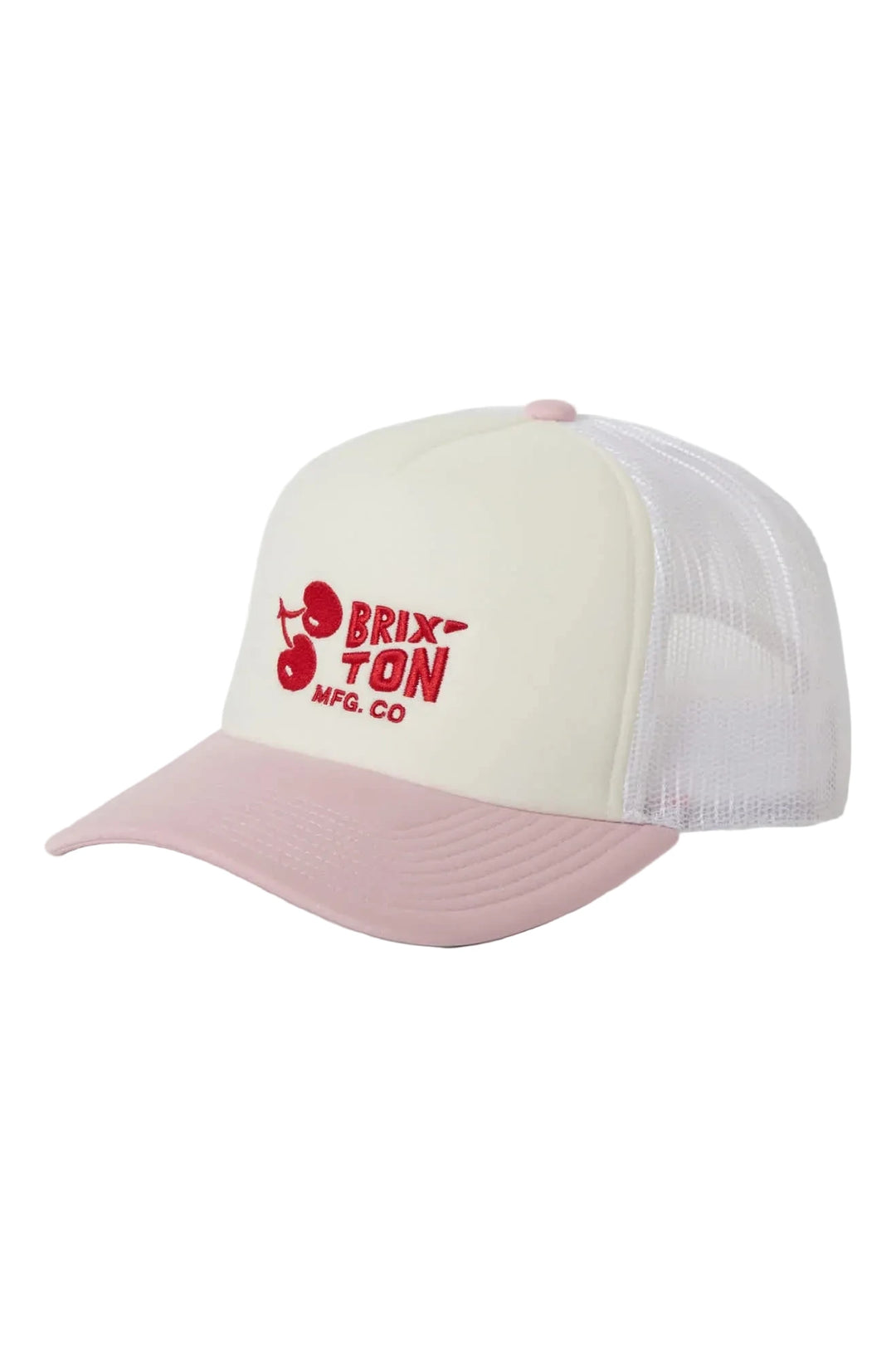 Brixton Cherry NP Trucker Hat - White / Pink