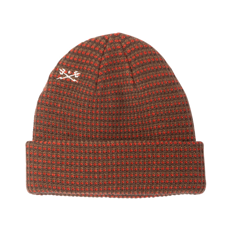 Dark Seas Bateman Beanie - Brown / Red