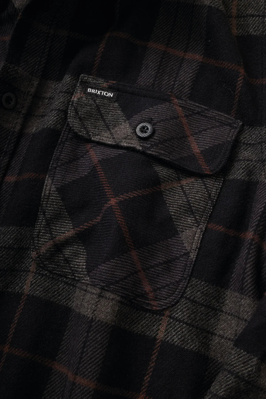 Brixton Bowery Flannel - Black / Charcoal