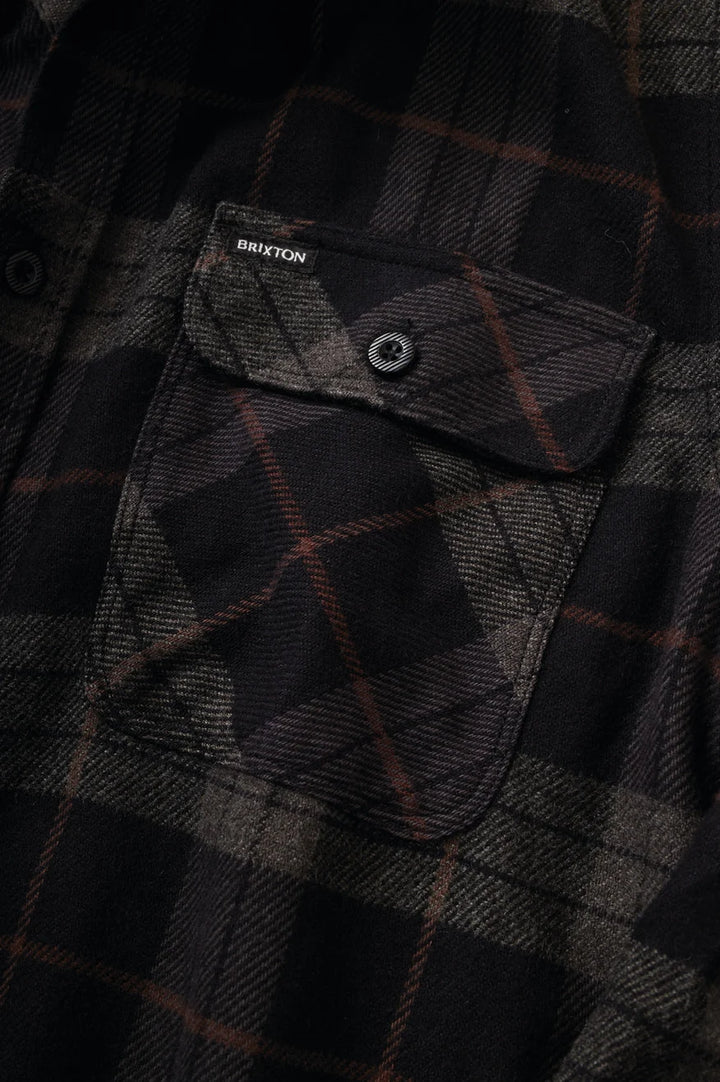 Brixton Bowery Flannel - Black / Charcoal