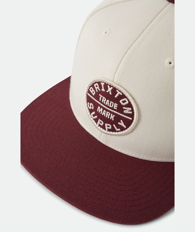 Brixton Oath III Snapback - Whitecap / Dark Brick