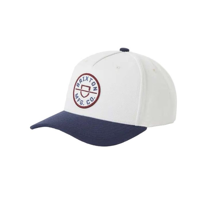 Brixton Crest MP Snapback - Wax Paper / Navy